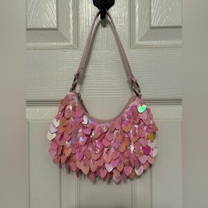 Toby NYC Pink Heart Sequin Girls Purse